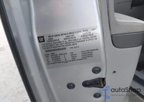 2008 Chevrolet Hhr Lt from USA, damaged, VIN 3GNDA23D38S594099